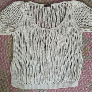 Cream overlay sweater